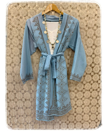 Kimono Batín Azul
